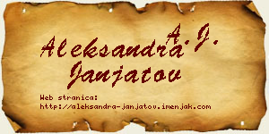 Aleksandra Janjatov vizit kartica